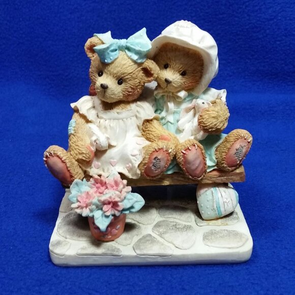 Cherished Teddies Tracie & Nicole Side By Side With Friends Figurine 911372 1992 - Picture 2 of 10
